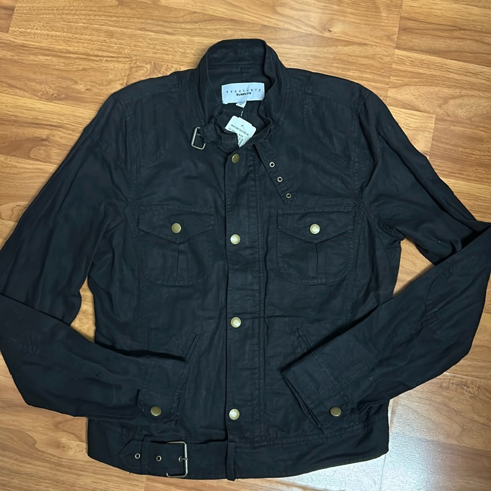 NWT Sanctuary Surplus Linen Moto Style Jacket